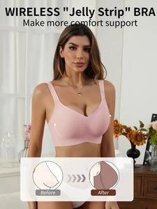 ג 'ל חזיית ג' ל חזיית גמישות גבוהה עיצוב אלחוטית חלקה נוחות לדחוף-אפ - Product Image 4