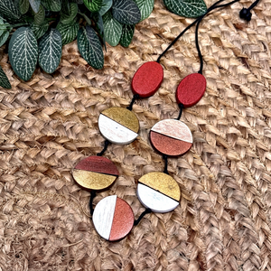 MN Exports Handmade Wooden Geometric Boho Style Pendant <b>Necklace</b> with Pave Setting for Women Wedding <b>Statement</b> Jewelry - Product Image 1