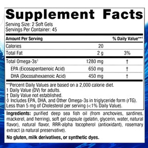 مكمل زيت السمك الأكثر مبيعًا يعزز صحة الدماغ وتعزيز صحة العين الوظيفة المعرفية يدعم كبسولات أوميجا الناعمة - Product Image 3
