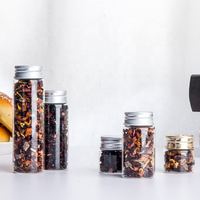 Envasado de alimentos de fondo plano Premium que desea tubo de ensayo de vidrio de borosilicato alto con tapón de rosca de aluminio