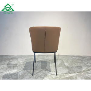 Silla de comedor de lujo de estilo italiano con diseño moderno, muebles para el hogar y el <span class=keywords><strong>restaurante</strong></span> del hotel, marco de metal y asiento de cuero MDF - Product Image 6