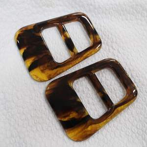 Hebilla de cinturón de resina multicolor con flores mixtas de forma irregular y extraña, hebilla de cinturón de moda de 3 velocidades, hebilla Wingcoat - Product Image 3