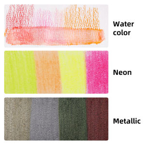 Xin Bowen Kleurpotloden Professionele Kunsttekenpotloden 12 Stuks Niet-Giftig Metaal/Neon/Waterpotlood Set - Product Image 3