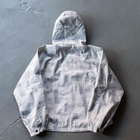 Ensemble de survêtement coupe-vent tissé personnalisé pour homme avec logo brodé, motif écossais, veste imperméable et short