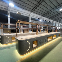 Comptoir de buffet pour hôtel classé 5 étoiles, réfrigéré, avec affichage numérique, station de service en libre-service pour salle à manger, chauffant, usage commercial