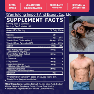 Quemador de grasa Gomitas Extracto de frijol blanco Extracto de grano de café verde L-Teanina L-Triptófano Extracto de flor de pasión Melatonina - Product Image 6