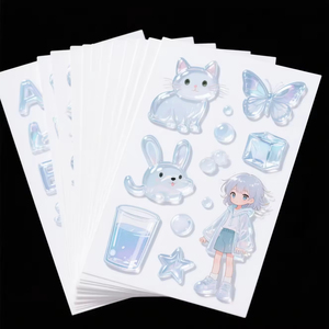 Cute Little Elf Colorful Journal Water Cup Goo Card <b>Stickers</b> 50 <b>Sheets</b> PVC Wholesale Cartoon <b>Stickers</b> - Product Image 3