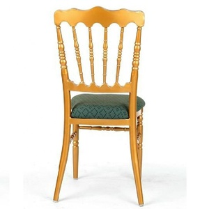 Chaise Napoleon Chateau en Aluminium Doré QL800G avec Coussin Fixe Portable Durable pour Salon Appartement Hôpital Villa - Product Image 3