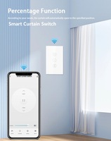 Interruptor de cortina inteligente Aomytech estándar de EE. UU. Wifi Tuya App Control Touch 3Gang obturador para Smart Home 3-Way Max. Corriente 10A