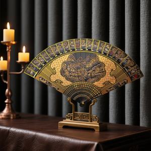 Éventail pliant en métal 3D, peint à l'or, paysage traditionnel moderne, puzzle en métal, kit de modèle DIY, artisanat décoratif tendance, cadeau pour - Product Image 2