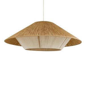 Japanese Style Rope Woven Pendant <b>Light</b> Round E27 LED Single Head For Living Room Bedroom <b>Dining</b> Room Tea Room Restaurant - Product Image 3