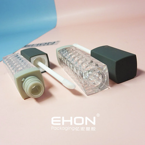 Nouveau design – Flacon d'huile à lèvres carré à motif ondulé de 6,5 ml – Emballage cosmétique vide – Contenants pour brillant à lèvres – Étui en plastique pour rouge à lèvres liquide - Product Image 6