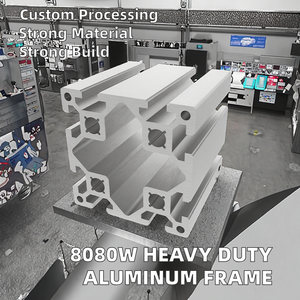 Profilé en aluminium extrudé série 6000 de 8080W, robuste, pour usage industriel, traitement personnalisé, cadre en alliage - Product Image 2