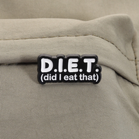 Broche en émail humoristique sur le thème de la nourriture, WTF Where Is the Food, broche amusante avec abréviation, badge de revers, bijou avec citation mignonne, cadeau en gros