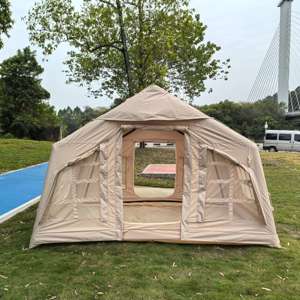 屋外グランピング用 大型自動インフレータブルテント 携帯・折りたたみ可能 エアポンプ付き 四季通用 キャンプテント - Product Image 4