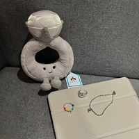 Boîte à bague en peluche romantique, emballage cadeau de mariage doux et rembourré pour la Saint-Valentin