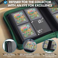 KAVO Faux Cuir Moderne pour Classeur - 4 Pochettes 128 Emplacements pour Cartes à Collectionner avec Fermeture Éclair pour Yugioh/Sports