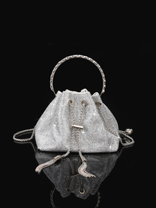 Sac de soirée de luxe minimaliste haut de gamme Bell, nouveau sac à bandoulière plissé de couleur unie pour mariage et fête, sac de marque - Product Image 4