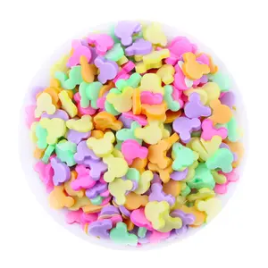 1kg/बैग Kawaii बहु रंग माउस कान बहुलक मिट्टी कीचड़ के लिए माउस कान स्लाइस Sprinkles शिल्प कील कला