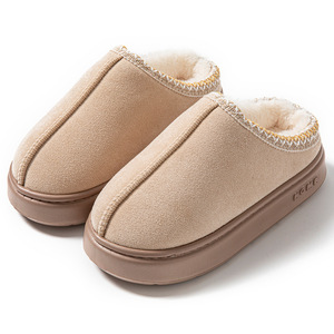 Winter Home Fuzzy Plush Women's Tasman <b>Slipper</b> With Braided Tape Fashion Soft Faux Suede Fur Indoor Warm Shoes Slides <b>Slippers</b> - Product Image 4