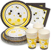 Approuvé par la FDA 9 pouces Bumble Bee Design plaque à papier 350gsm tableau blanc Style moderne vente chaude fournitures de fête