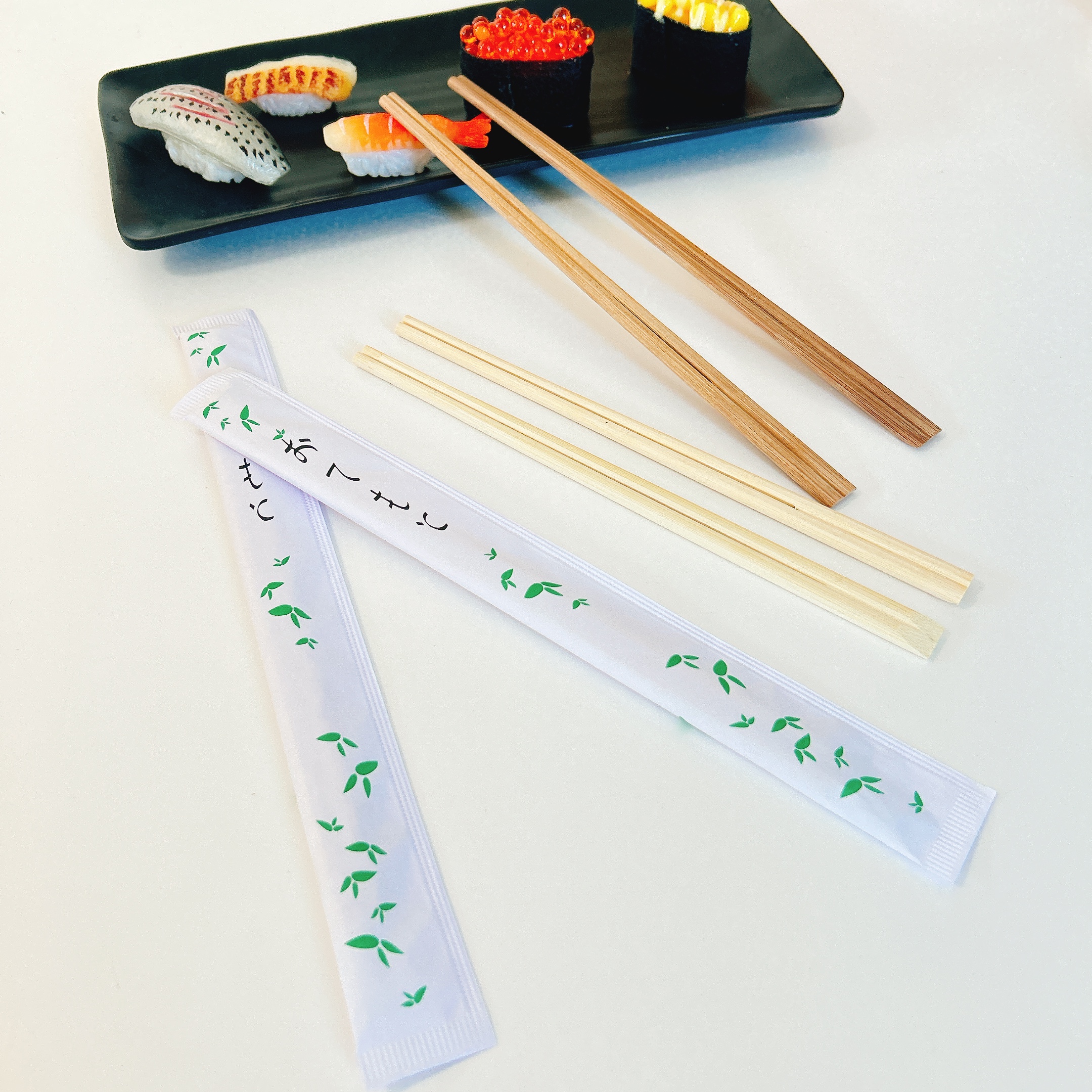 Individually paper-wrapped Eco-friendly disposable bamboo chopsticks for restaurants
