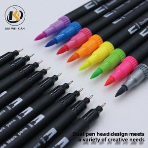 Lot de marqueurs aquarelles double pointe multicolores en plastique pour étudiants et enfants – Vente en gros fabricant - Product Image 3