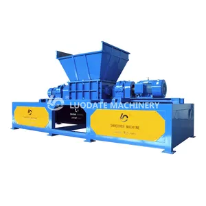 Double Shaft Plastic PP PE Bottle Shredder Cutting Crusher Machine for Recycling