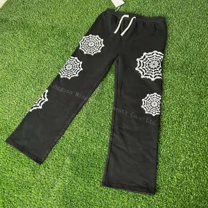 Pantaloni con stampa a sbuffo personalizzati 100% con tasche laterali in cotone con coulisse cintura da uomo