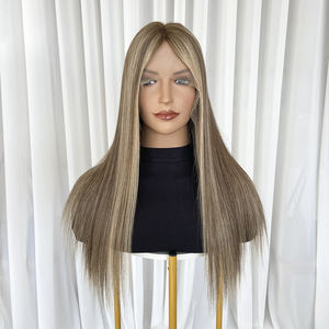 Perruques en cheveux humains sans colle, brun balayage, européennes, en dentelle, perruques en dentelle suisse HD, dentelle complète, perruque juive transparente pour femmes, vente en gros - Product Image 1