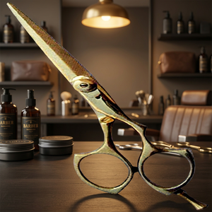 Ciseaux de coiffure en acier inoxydable à haute teneur en carbone, couleur or rose, manche long, fournitures de salon de coiffure - Product Image 6