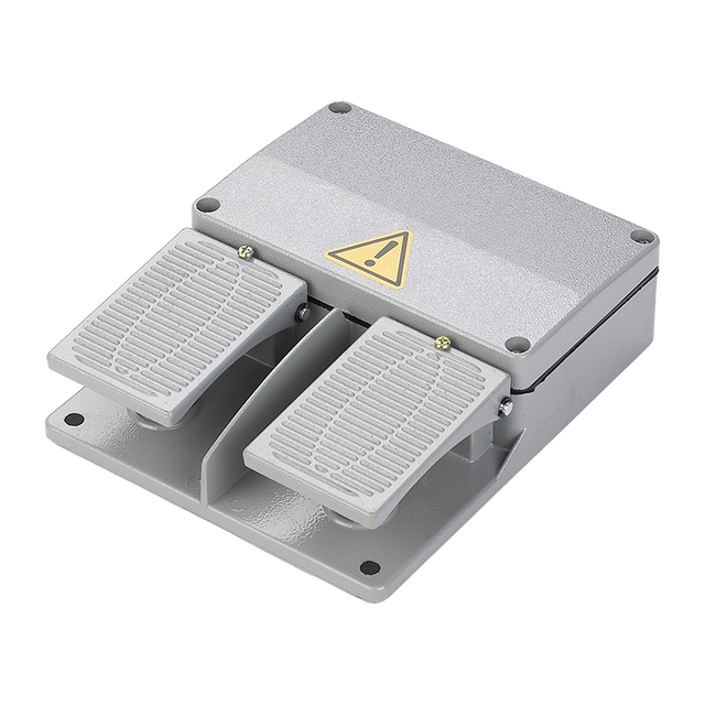 LF-61 Industrial Heavy Duty Double Pedal Foot Switch 15A 250VAC Metal/Plastic Button