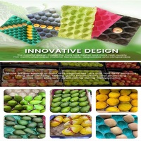 Ecologisch afbreekbare composteerbare kraftpapieren fruitbakvoering met geperforeerde bubbels voor peer, pizza, brood, koekjes en snoep