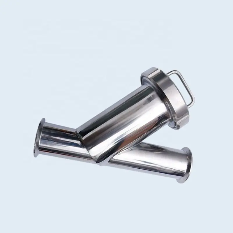 สุขาภิบาล Tri Clamp End สแตนเลส 304/316L Y ประเภทกรองอุปกรณ์ทําความสะอาดหญิงเกลียว