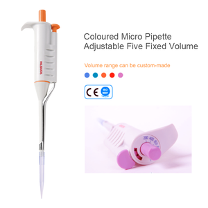 ปิเปตต์ปริมาตรคงที่มีสีที่แตกต่างกันไมโครปิเปตต์แบบกลไกมีสี - Product Image 2