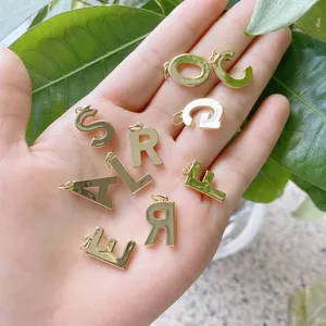 Accessories Parts ABC 26 Alphabet Capital Gold Letter Charm For Jewelry