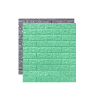 White brick pink brown blue black foam wallpaper 70cm*77cm self-adhesive wall sticker household interior