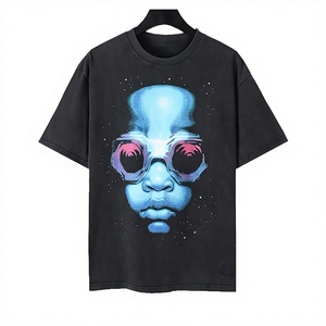 <span class=keywords><strong>Camiseta</strong></span> Casual de Calle para <span class=keywords><strong>Hombre</strong></span>, 100% Algodón de Alta Calidad, Diseño Hellish Star, 300 Gramos, Transpirable y Anti-Pilling - Product Image 5