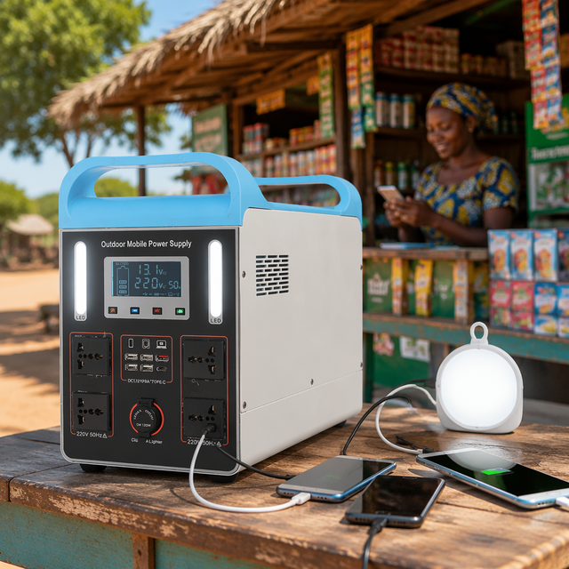 Portable Power Station 600W 1000W 1500W 2000W Solar Generator, Pure Sine Wave AC Outlet for Camping, RV, Home Emergency Backup
