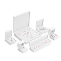 Lufumi — boîte à bijoux personnalisée en papier blanc, nouvelle collection, coffret d'emballage de bagues, collier, pendentif, vente en gros