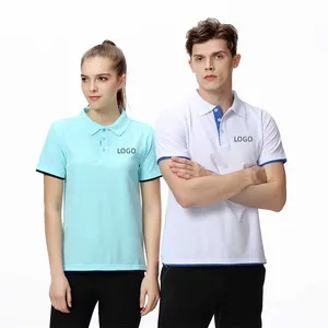 Wholesale plain blank Custom logo printing Quick dry Golf shirt Design Adults children men' style polo shirts