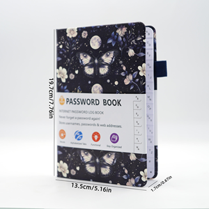 Cuaderno Artístico Personalizado con Mariposas, Banda Elástica y Contraseña, Impresión de Cubierta Personalizada OEM, Venta al Por Mayor para Regalos de Papelería - Product Image 2