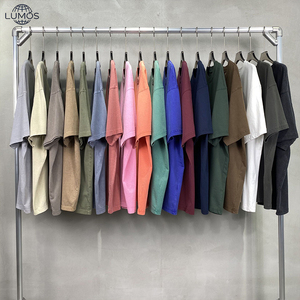 Camiseta de hombre personalizada, de corte holgado, estampada, de algodón grueso, estilo urbano, <span class=keywords><strong>oversize</strong></span>, con hombros caídos, para impresión DTG - Product Image 1