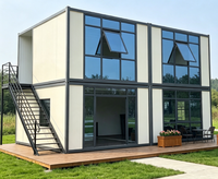 Edificio Contenedor Desmontable de Dos Pisos, Prefabricado, para Cafetería, Bar, Tienda Minorista
