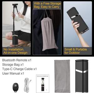 Lampu cincin merah muda 10 inci, lampu bulu mata LED dapat dilipat multifungsi pemotretan 360 ° Desktop portabel mengisi cahaya dudukan telepon fotografi - Product Image 5