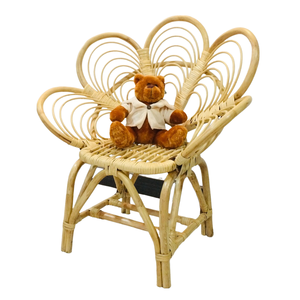 เก้าอี้หวายน่ารักหรูหราดีไซน์ใหม่สำหรับเด็กพร้อมพนักพิงสำหรับพักผ่อนในเวียดนามเก้าอี้หวายรูปทรงกลีบดอกไม้ในเวียดนาม - Product Image 2