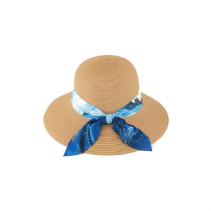 Cappello di paglia con nastro Starry Sky, protezione solare estiva unisex regolabile da 8 cm - Product Image 1