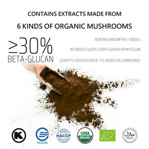OEM organik 12:1 güçlü Mix mantar özü tozu Private Label Blend Lions Mane Cordyceps Reishi <span class=keywords><strong>Chaga</strong></span> türkiye kuyruk şişesi - Product Image 4