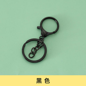 Flache Feder Hummer Clip Snap Connector Metall Feder verschluss Haken Schlüssel ring <span class=keywords><strong>Bulk</strong></span> Schlüssel ring Teil Zubehör für DIY Schlüssel bund Herstellung - Product Image 6