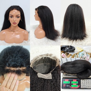 โปรโมชั่น Letsfly ลด 250% วิกผมตรงแบบหยิก 4C Edges  13x4 HD Lace Frontal  วิกผมแท้  แบบมีลูกผมธรรมชาติ  วิกผมหยิกแบบ Yaki ขายส่ง - Product Image 6
